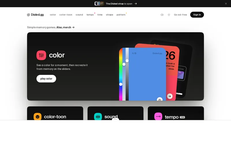 Screenshot of Dialed